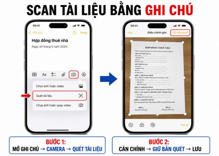 cách scan trên iphone
