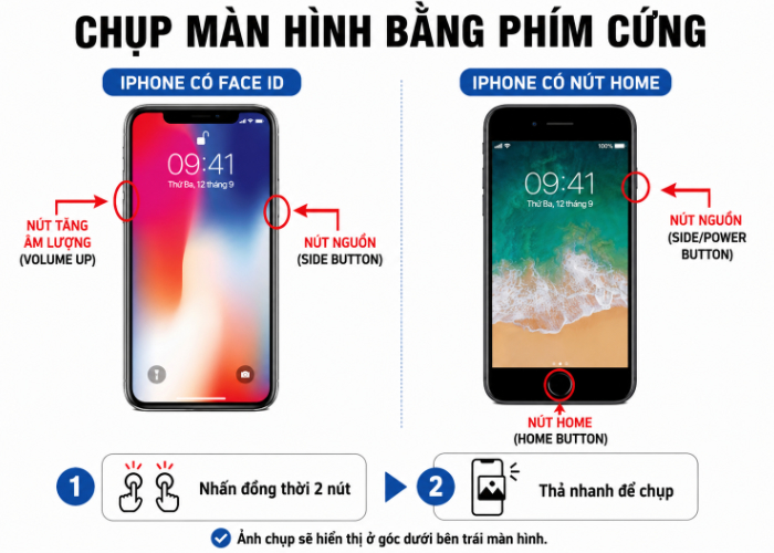 chụp màn hình iphone