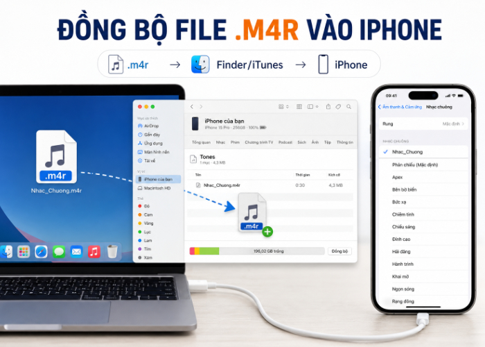 cách cài nhạc chuông iphone