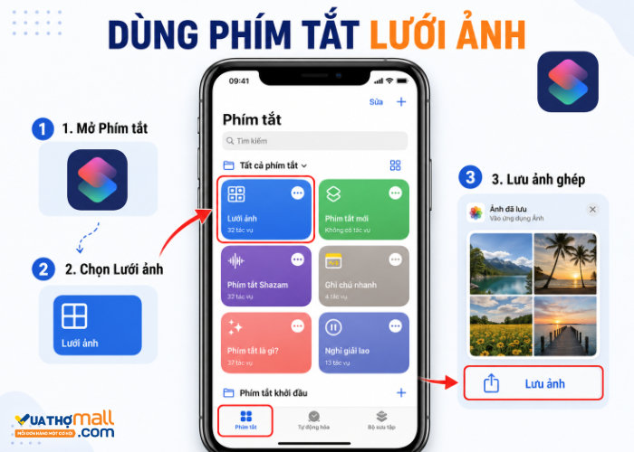cách ghép ảnh trên iphone