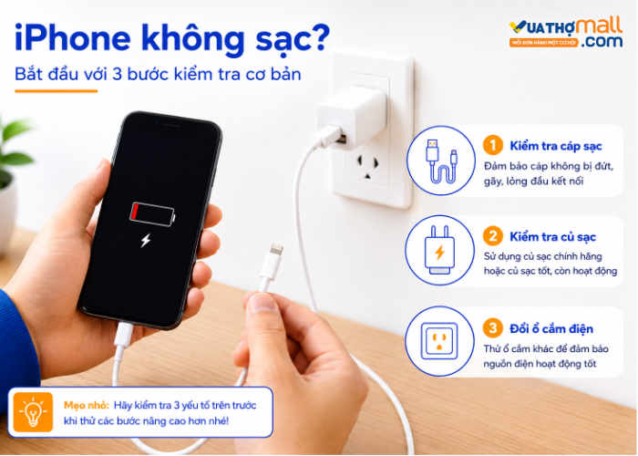 iphone sạc không vào pin