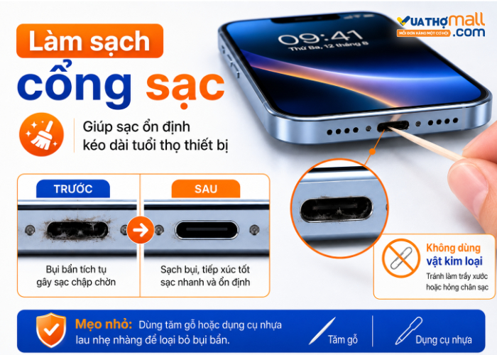điện thoại sạc không vào pin iphone