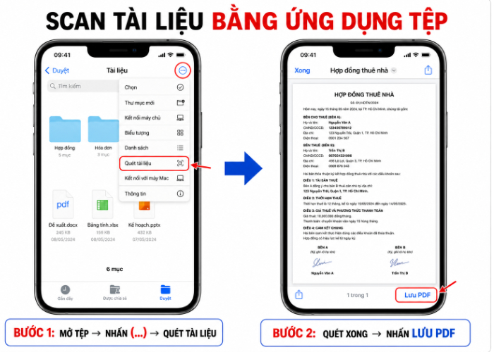 scan bằng iphone