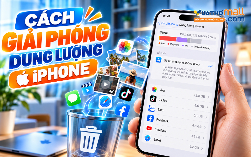 11 cách giải phóng dung lượng iPhone nhanh chóng, an toàn