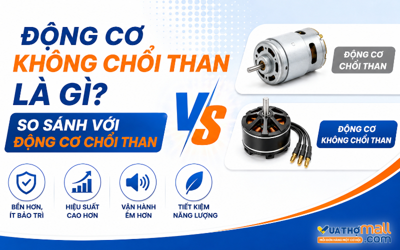 Động cơ chổi than và không chổi gian có gì khác biệt?