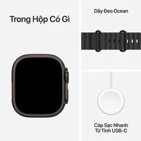 Watch Ultra 3 GPS + Cellular 49mm Apple Viền Titanium Dây Ocean - Titan đen - Apple Watch Ultra 3 GPS + Cellular 49mm Apple Viền Titanium Dây Ocean - Titan đen - ảnh 3