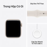 Watch SE 3 GPS 40mm viền nhôm dây thể thao - Ánh sao - Apple Watch SE 3 GPS 40mm viền nhôm dây thể thao - Ánh sao - ảnh 3