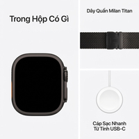 Watch Ultra 3 GPS + Cellular 49mm viền Titanium dây Milan - Titan đen - Apple Watch Ultra 3 GPS + Cellular 49mm viền Titanium dây Milan - Titan đen - ảnh 3