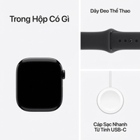 Watch Series 10 GPS 42mm viền nhôm dây thể thao - Đen - Apple Watch Series 10 GPS 42mm viền nhôm dây thể thao - Đen - ảnh 2