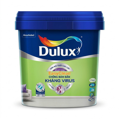 5L - Sơn Nội Thất Dulux EasyClean Chống Bám Bẩn Kháng Virus Bóng E017B