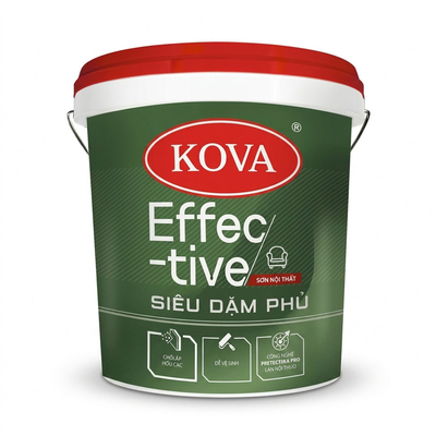 16L - Sơn Nội Thất KOVA Effective Siêu Dặm Phủ Mờ Nền S