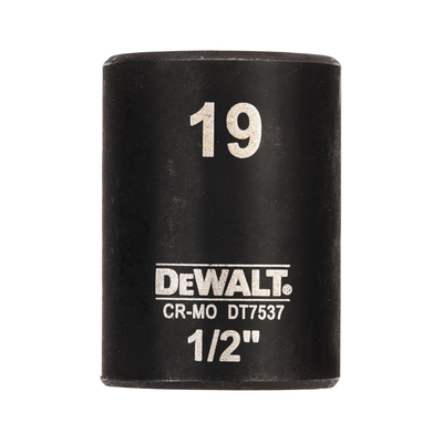 Đầu khẩu đen ngắn DEWALT DT7537-QZ 19mm 1/2 inch