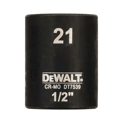 Đầu tuýp đen ngắn 21mm 1/2 inch DEWALT DT7539-QZ