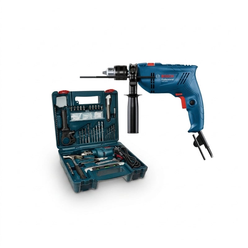 Máy Khoan Động Lực Bosch GSB 600 600W Bộ Set 100 Món