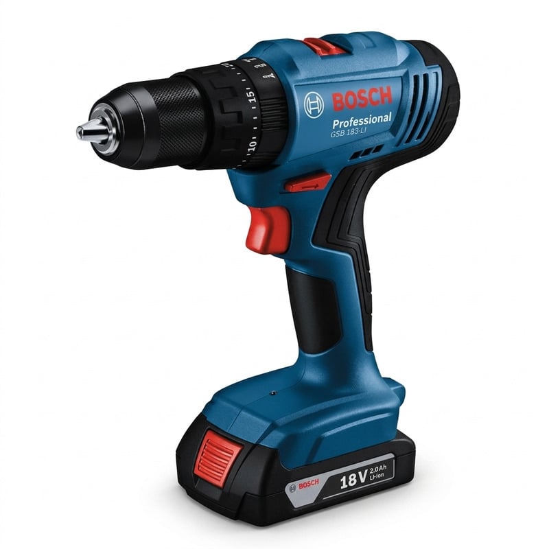 Máy Khoan Động Lực Dùng Pin Bosch GSB 183-LI 18V Kèm 1 Pin (06019K91K1)