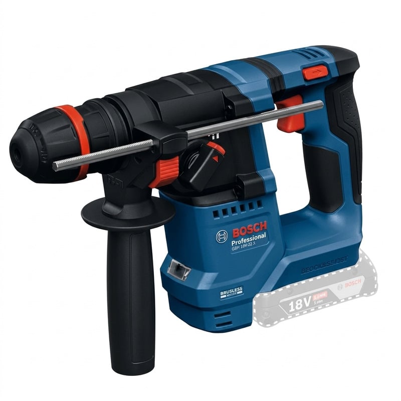 Máy Khoan Bê Tông Dùng Pin Bosch GBH 18V-22 X One-Chuck 18V Solo (06119241J0)