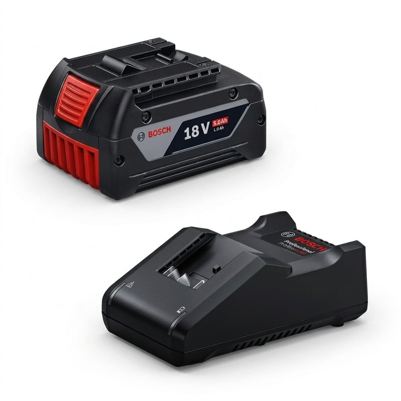 Bộ Sạc Bosch GAL 18V-40 Kèm 1 Pin GBA 18V 5.0Ah (1600A039YM)
