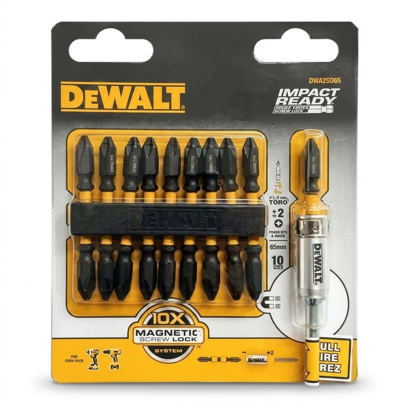 Bộ 10 mũi vít 2 đầu PH2 65mm DEWALT DWA2SD65