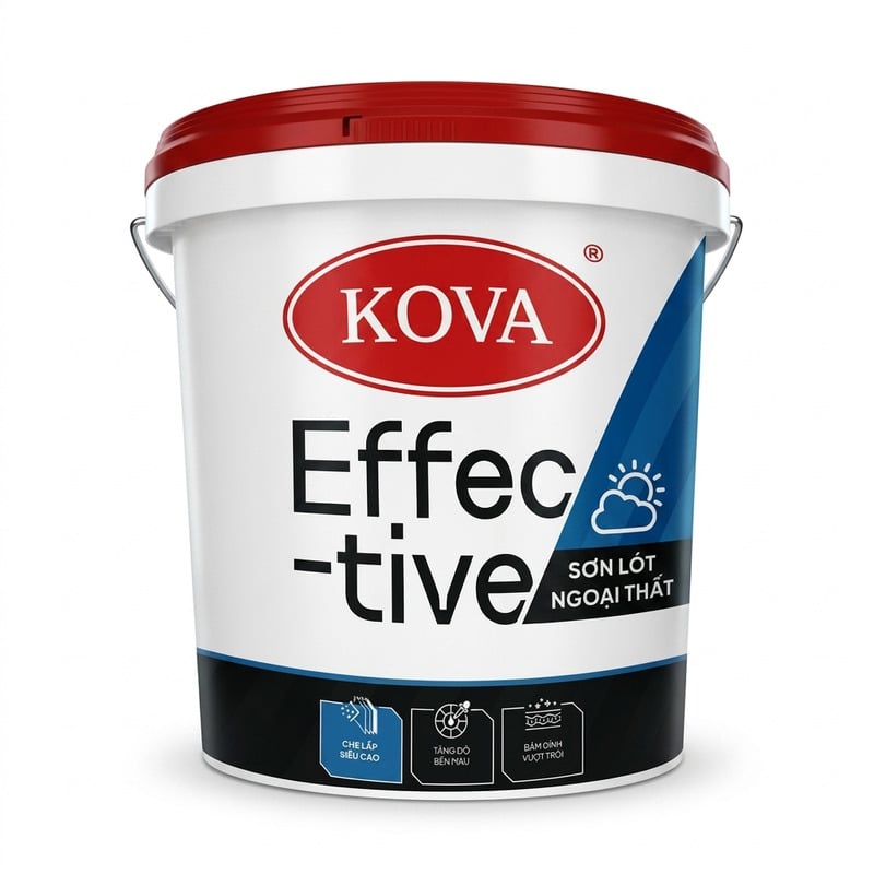 Sơn Lót Ngoại Thất Kháng Kiềm KOVA Effective 3.5L