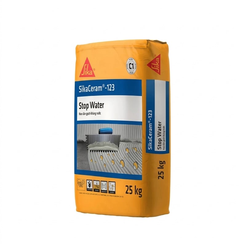 Keo Dán Gạch SikaCeram®-123 Stop Water 25kg