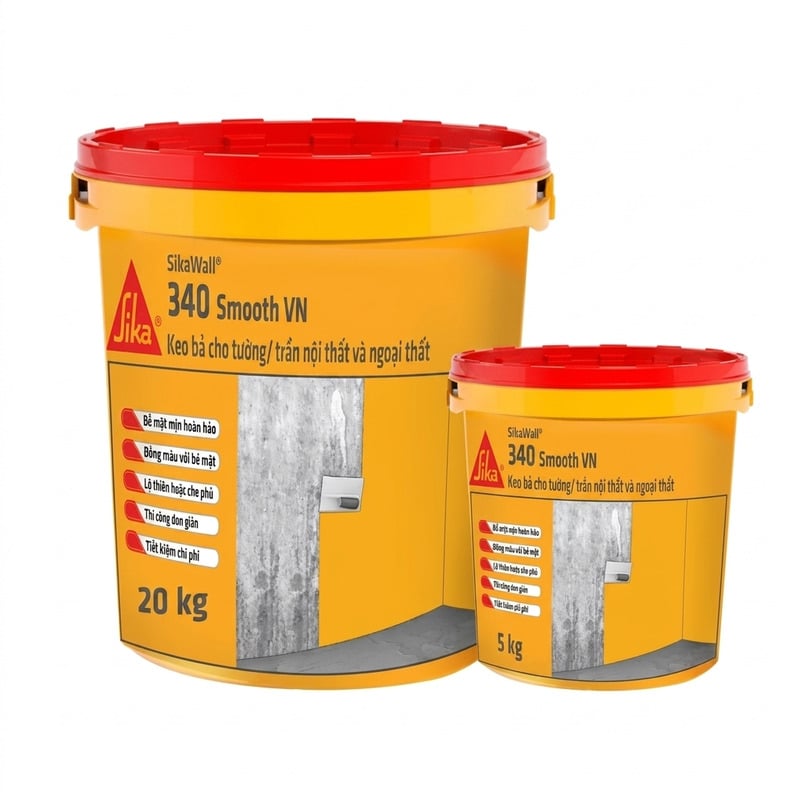 Keo Bả Tường SikaWall®-340 Smooth VN 20kg