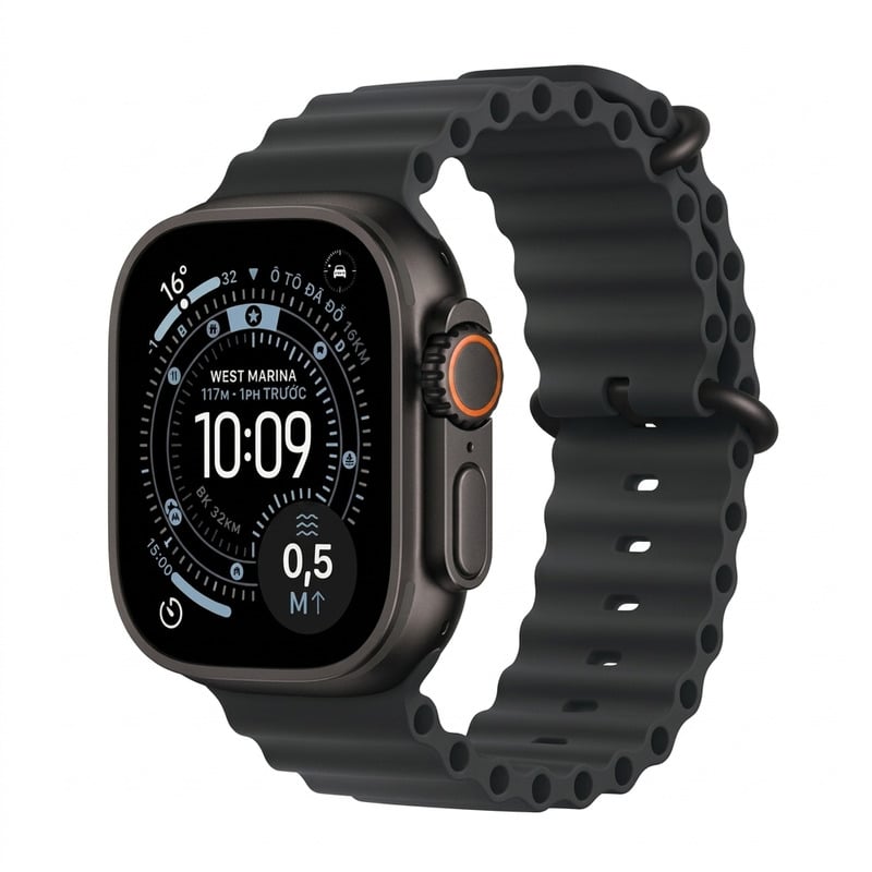 Apple Watch Ultra 3 GPS + Cellular 49mm Apple Viền Titanium Dây Ocean - Titan đen