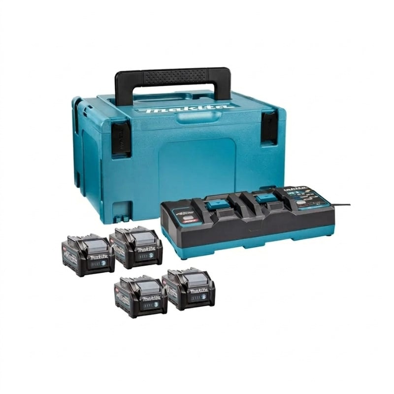 Bộ Pin Sạc Makita 191U28-6 BL4040x4 + DC40RB + Makpac