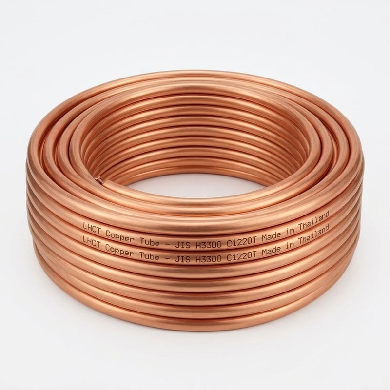 Ống đồng đơn LHCT Phi 12.7mm cuộn 15m Thái Lan