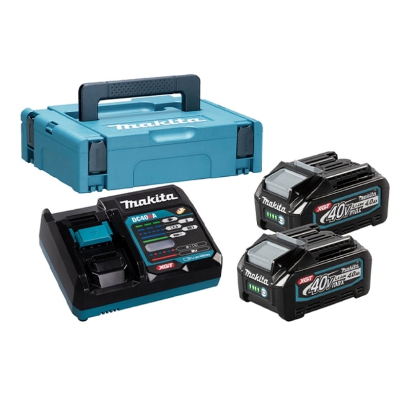 Bộ Pin Sạc Makita 191J97-1 XGT 40V Max 4.0Ah — 2 Pin BL4040 + Sạc DC40RA