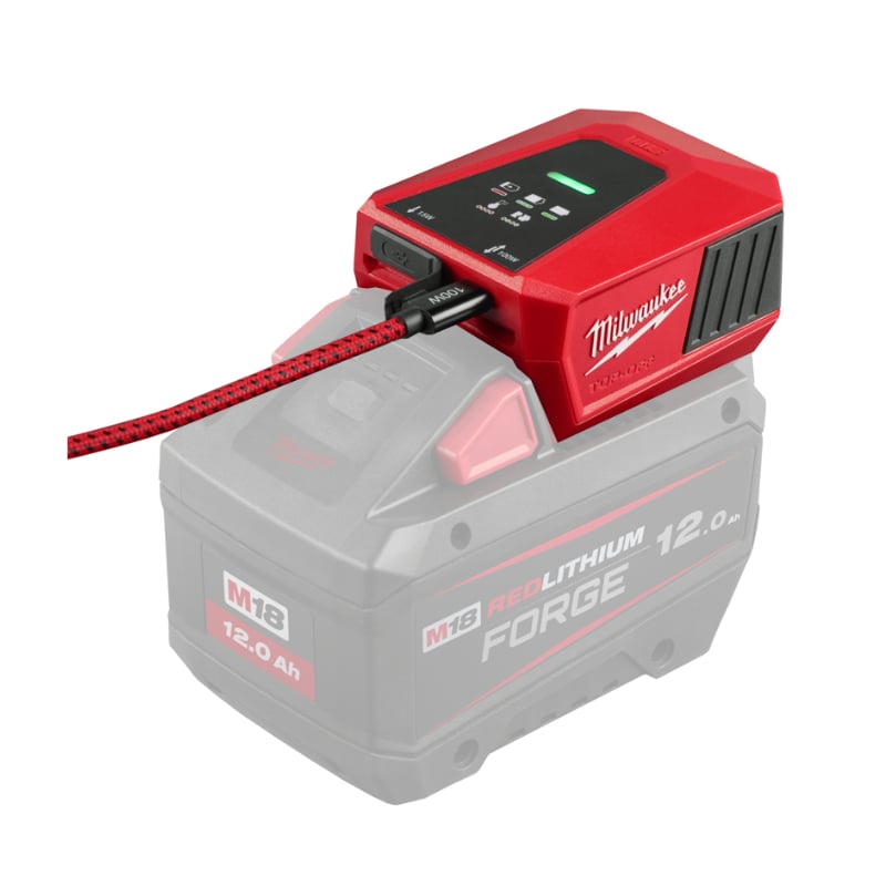 Bộ Sạc Di Động Milwaukee M18 TC-0 18V — Sạc USB-C 2 Chiều