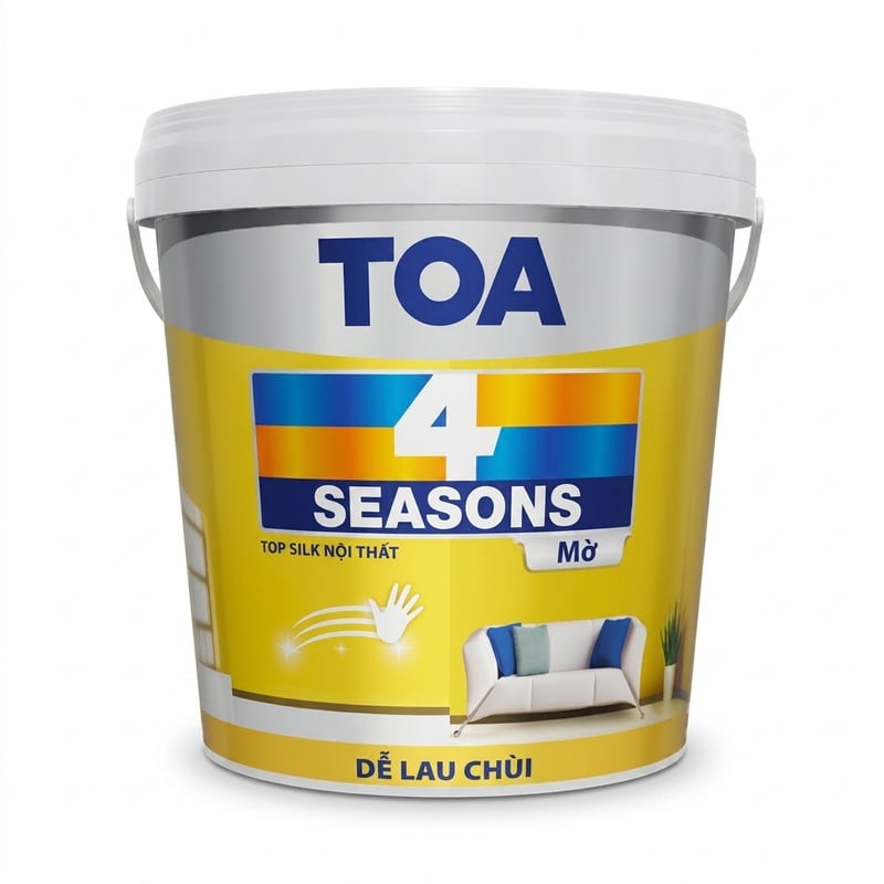 Sơn Nội Thất TOA 4 Seasons Top Silk Mờ 15L