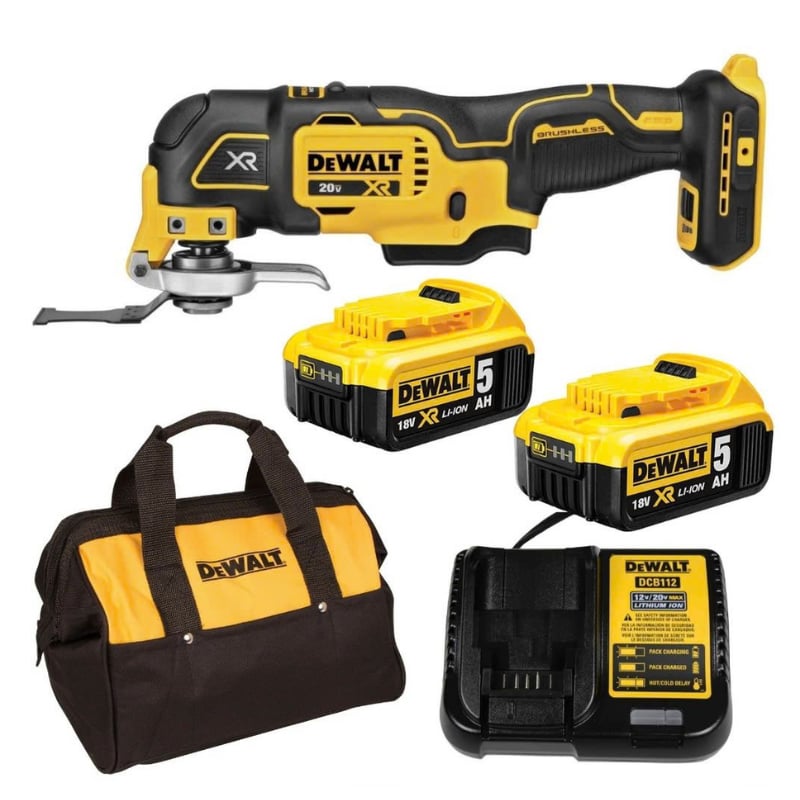 Máy cắt rung đa năng DEWALT DCS356P2 20V Max — Kèm 2 pin 5Ah + sạc