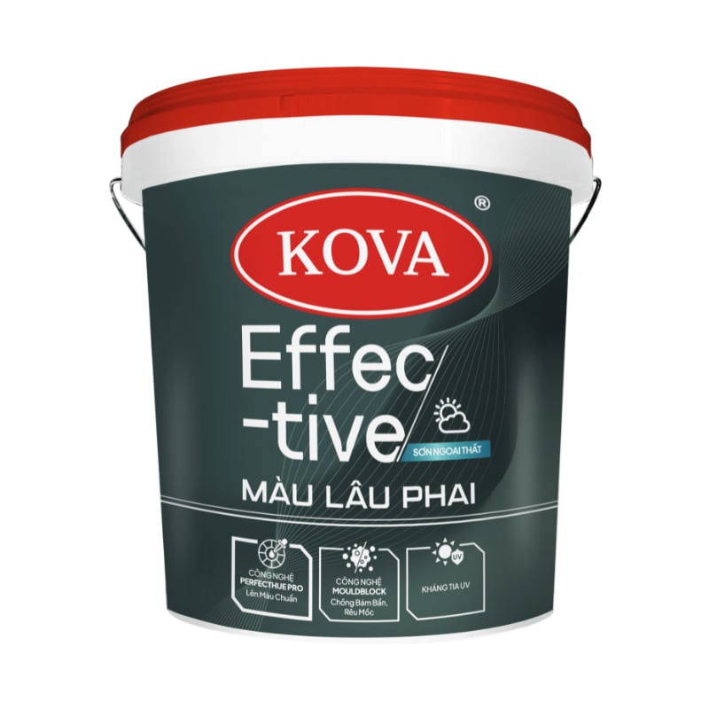 Sơn Ngoại Thất KOVA Effective Màu Lâu Phai Mờ Nền S,T 3.5L