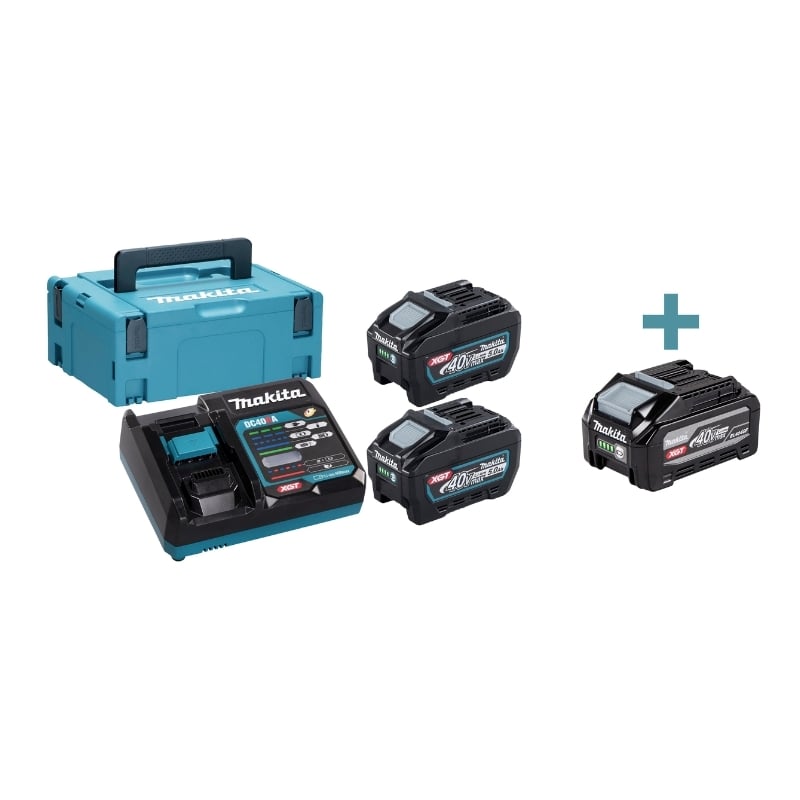 Bộ Pin Sạc Makita 191V35-5 XGT 40V Max 5.0Ah — 2 Pin BL4050F Kèm Sạc DC40RA