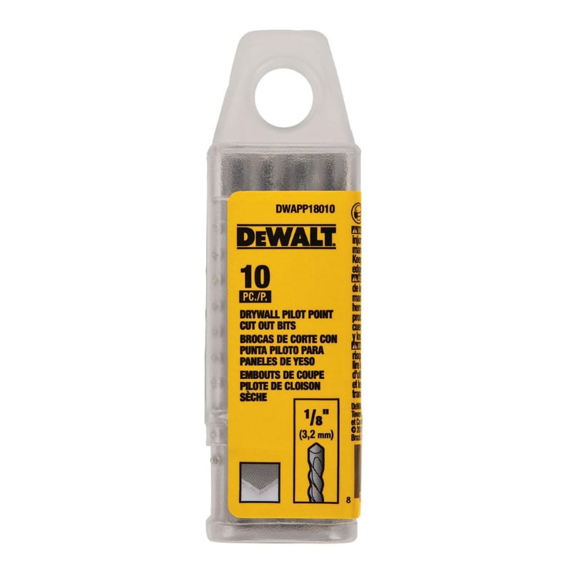 Mũi Cắt Thạch Cao DEWALT DWAPP18010 1/8 inch (10 Mũi)