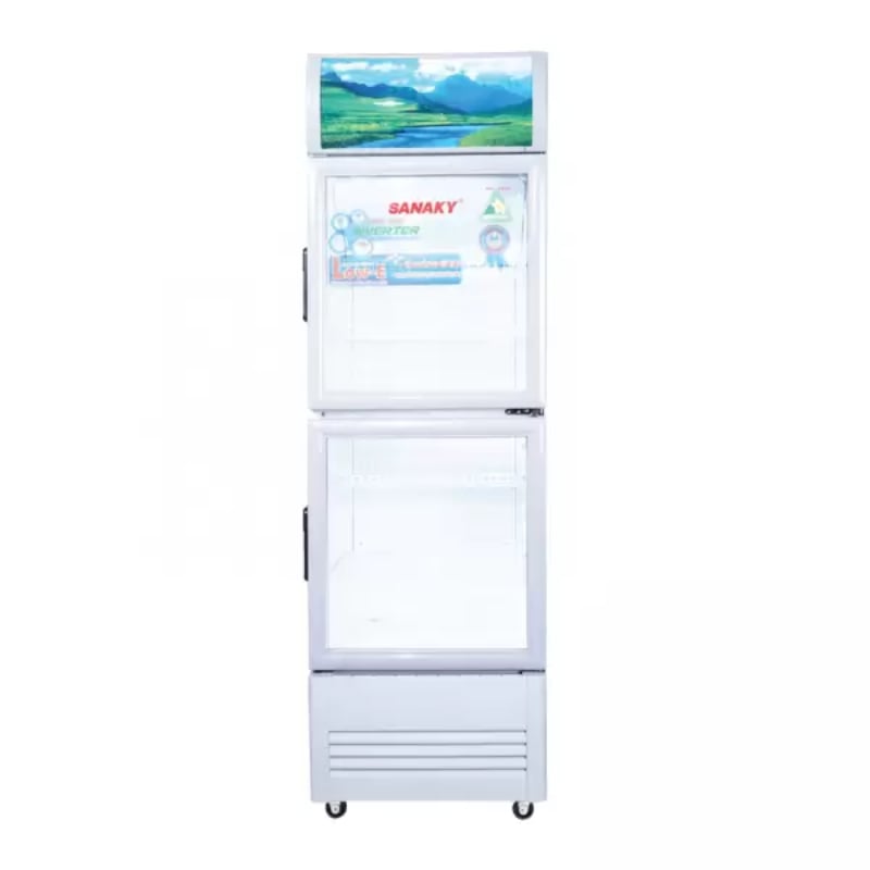 Tủ mát 2 cánh Sanaky Inverter 170 lít VH-218W3L