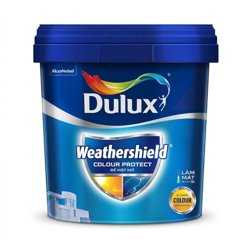 Sơn Ngoại Thất Dulux Weathershield Colour Protect Mờ E015 5L