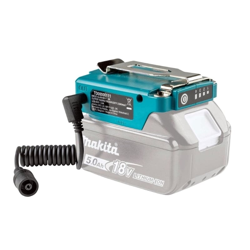 Bộ Giữ Pin Makita TD00000111 18V LXT Có Cổng USB