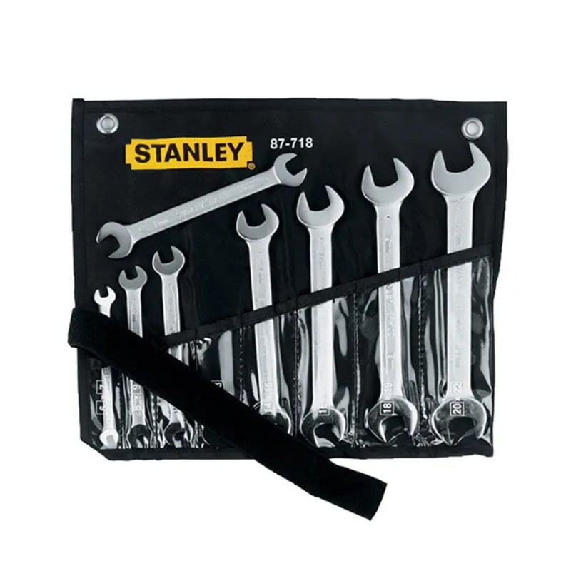 Bộ cờ lê 2 đầu mở STANLEY 87-718-1 hệ mét 8 chi tiết 6-22mm