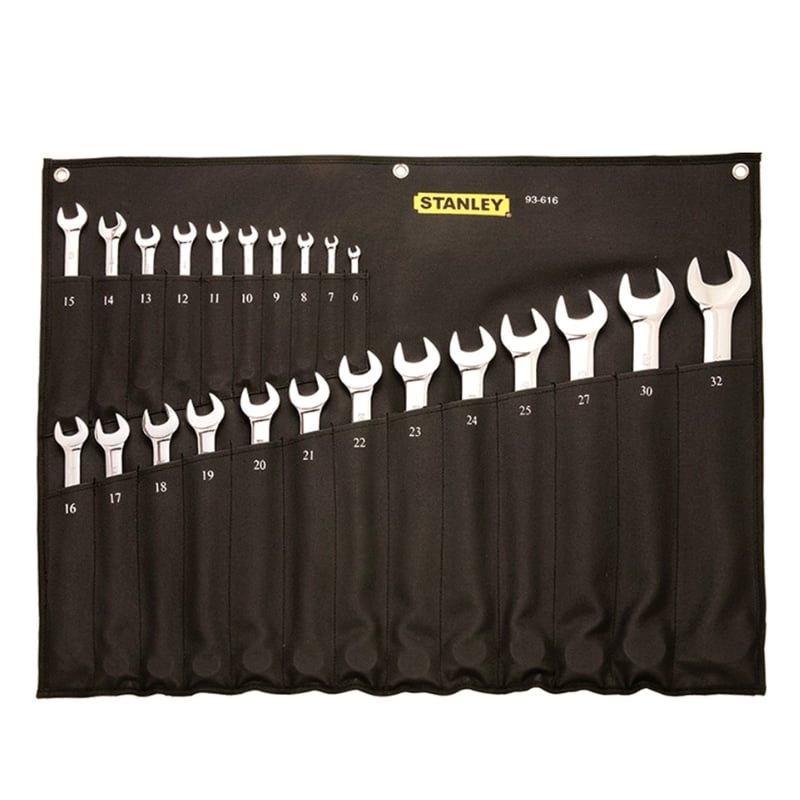 Bộ cờ lê đầu tròng đầu mở Stanley 93-616 23 chi tiết 6-32mm