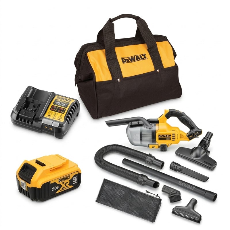 Máy Hút Bụi Dùng Pin DEWALT DCV501LP1 20V Max — Kèm Pin 5Ah & Sạc