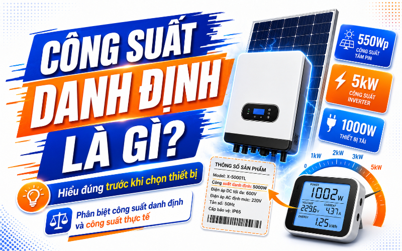 Công suất danh định là gì? Ý nghĩa và cách xác định
