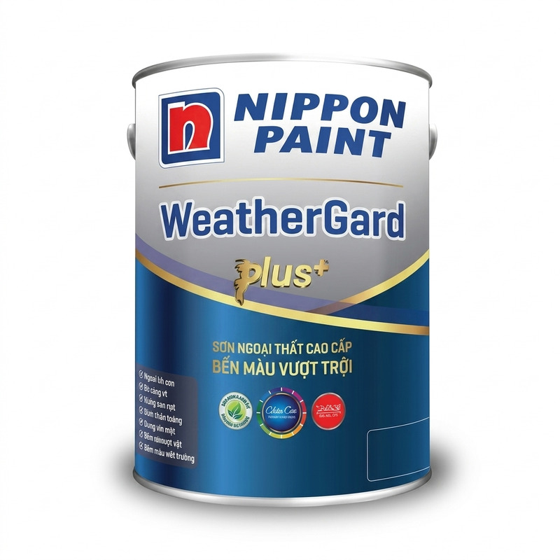 5L - Sơn ngoại thất cao cấp Nippon NP WeatherGard Plus+ - Sơn ngoại thất cao cấp Nippon NP WeatherGard Plus+ 5L
