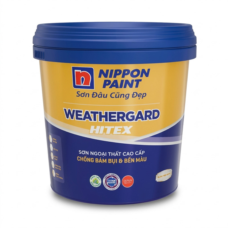 5L - Sơn Ngoại Thất Cao Cấp Nippon WeatherGard Hitex - Sơn Ngoại Thất Cao Cấp Nippon WeatherGard Hitex 5L