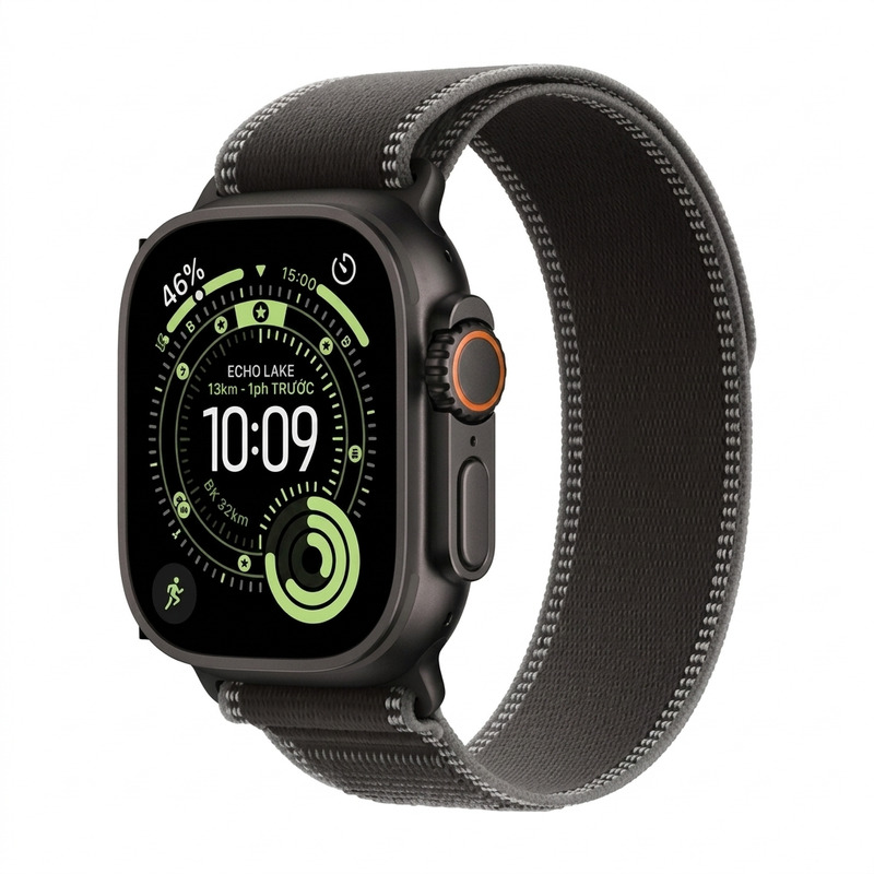 Watch Ultra 3 GPS + Cellular 49mm viền Titanium dây quấn Trail - Titan đen - Apple Watch Ultra 3 GPS + Cellular 49mm viền Titanium dây quấn Trail - Titan đen