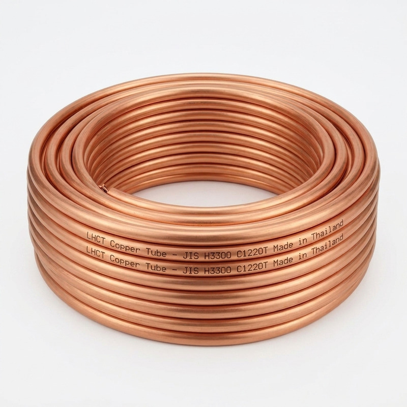 Ống đồng đơn LHCT Phi 12.7mm cuộn 15m Thái Lan - Ống đồng đơn LHCT Phi 12.7mm cuộn 15m Thái Lan