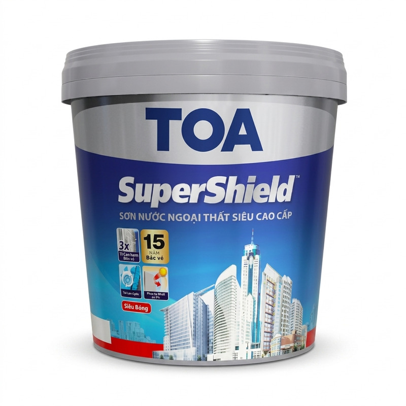 1L - Sơn Ngoại Thất TOA SuperShield Siêu Bóng - Sơn Ngoại Thất TOA SuperShield Siêu Bóng 1L