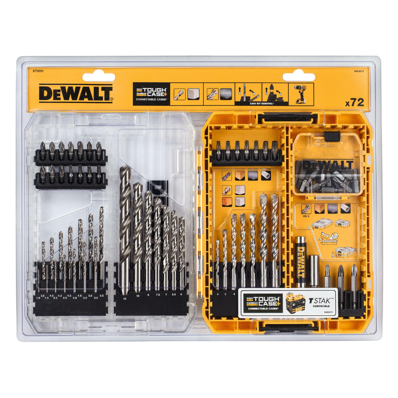 Bộ mũi khoan và đầu vít DEWALT DT70761-QZ 72 chi tiết - Bộ mũi khoan và đầu vít DEWALT DT70761-QZ 72 chi tiết