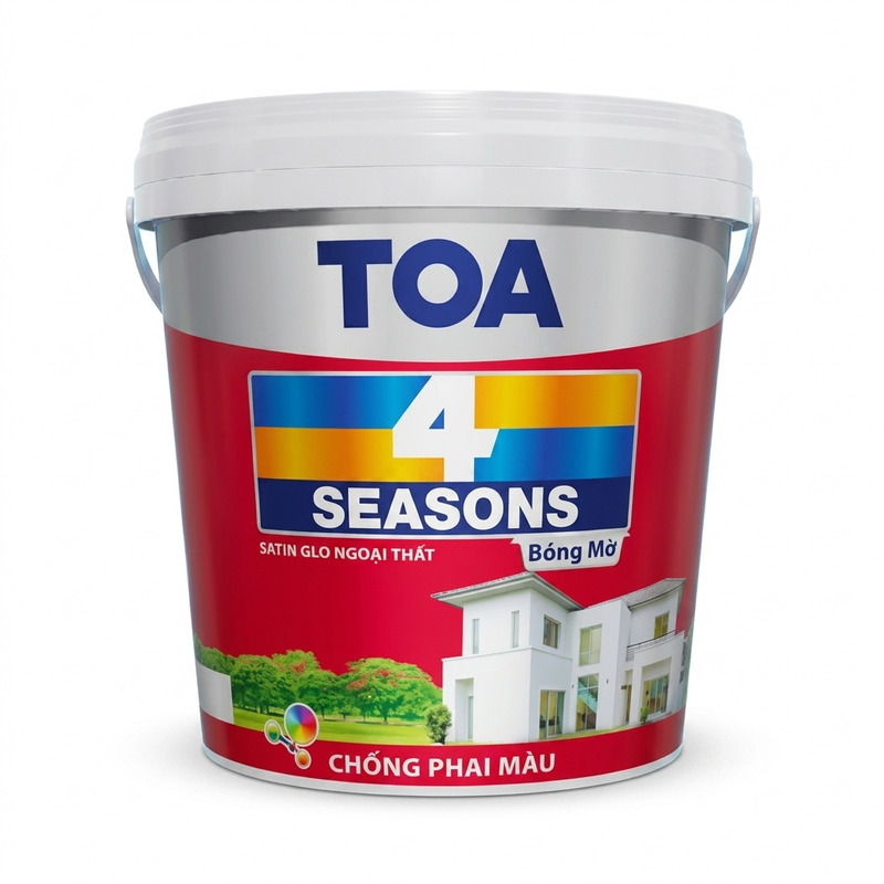 1L - Sơn Ngoại Thất TOA 4 Seasons Satin Glo Bóng Mờ - Sơn ngoại thất TOA 4 Seasons Satin Glo Bóng Mờ 1L