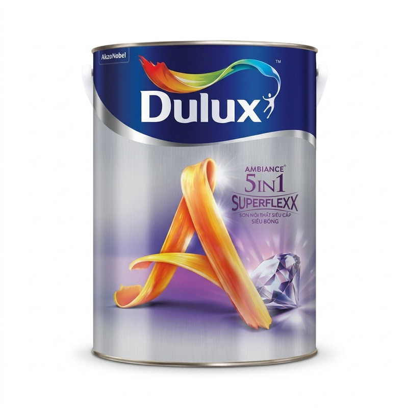 5L - Sơn Nội Thất Dulux Ambiance 5in1 Superflexx Siêu Bóng Z611B - Sơn Nội Thất Dulux Ambiance 5in1 Superflexx Siêu Bóng Z611B 5L